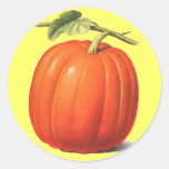 Vintage Pumpkin Round Stickers