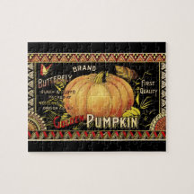 Vintage Pumpkin Seed Package Puzzles