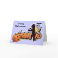 Vintage Pumpkins Singing Card card