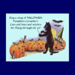 Vintage Pumpkins Singing postcards