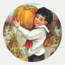 Vintage Pumpkins Stickers