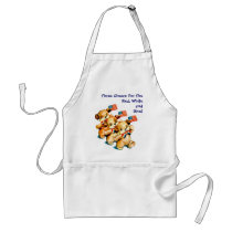 Vintage Puppies with Flags Apron