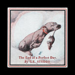 Vintage Puppy Art:  End of Day magnets