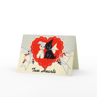 Vintage Puppy Valentine Card! card