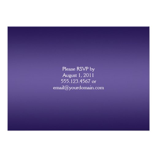Vintage Purple and Silver Ornate Post Wedding Announcement