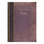 Vintage Purple Book Invitation