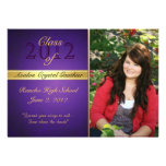 Vintage Purple Class Of  Graduation Invitations