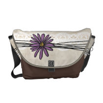 Vintage Purple Daisy Commuter Bag