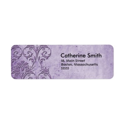 Vintage Purple Floral Address Labels