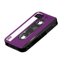 Vintage Purple Label Cassette iPhone 4/4S Cases