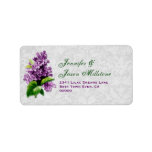 Vintage Purple Lilac  Wedding Label