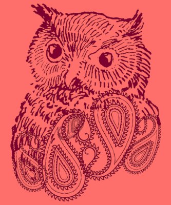 Vintage Purple Owl Birds T-shirt