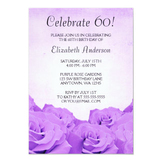 Purple 60th Birthday Party Invitations & Announcements ... Purple 60th Birthday Party Invitations & Announcements ...