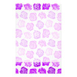 Vintage purple roses Stationery