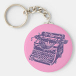 Vintage Purple Typewriter Key Chain