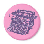Vintage Purple Typewriter magnets