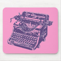 Vintage Purple Typewriter mousepads