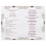 Vintage purple wedding "wedding program" flyer design