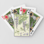 Vintage Purple Wisteria Green Vines Playing Cards playing cards