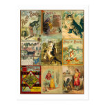 Vintage Puss in Boots Christmas Montage postcards