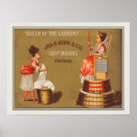 Vintage Queen of the Laundry Soap Ad posters