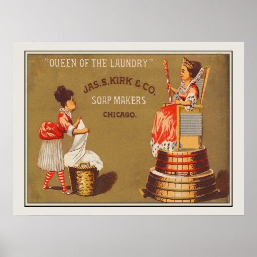 Vintage Queen of the Laundry Soap Ad Print