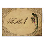 Vintage Quetzal Bird Elegant Table Number card