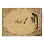 Vintage Quetzal Bird Elegant Table Number card