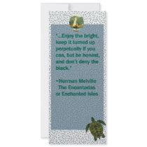 Vintage quote turtle and boat bookmark invite