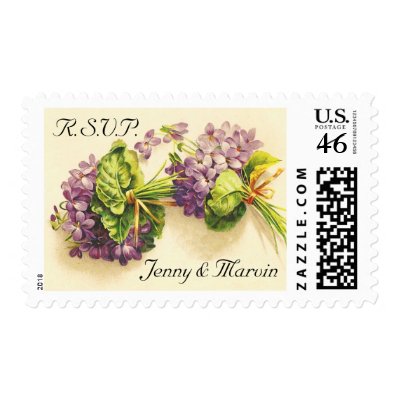 Vintage R.S.V.P. Wedding Postage