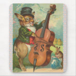Vintage Rabbit Musician Mouse Pad