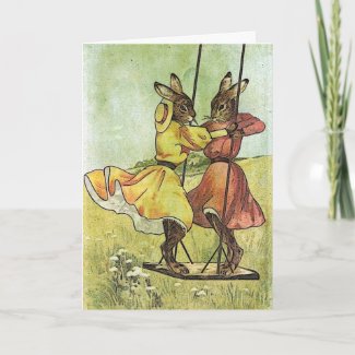 Vintage Rabbits, Easter Greeting Cards