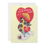 Vintage Raccoon Valentine Custom Invite
