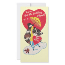 Vintage Raccoon Valentine Picture Card