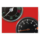 Vintage racing instruments as found on classic car cards