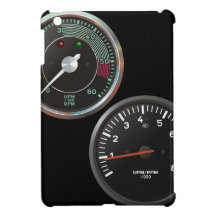 Vintage racing instruments as found on classic car iPad mini covers