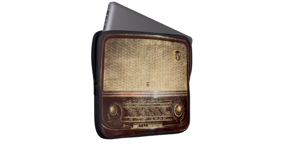 vintage radio laptop sleeve zazzle vintage radio laptop sleeve zazzle