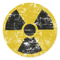 Vintage Radioactive Round Stickers