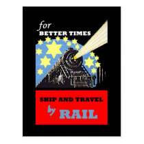 VINTAGE RAILROAD RAIL TRAVEL ADVERTISING POSTCARD postcards