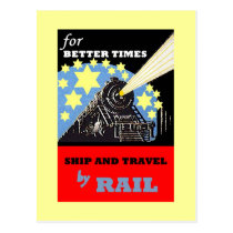 VINTAGE RAILROAD RAIL TRAVEL ADVERTISING POSTCARD postcards