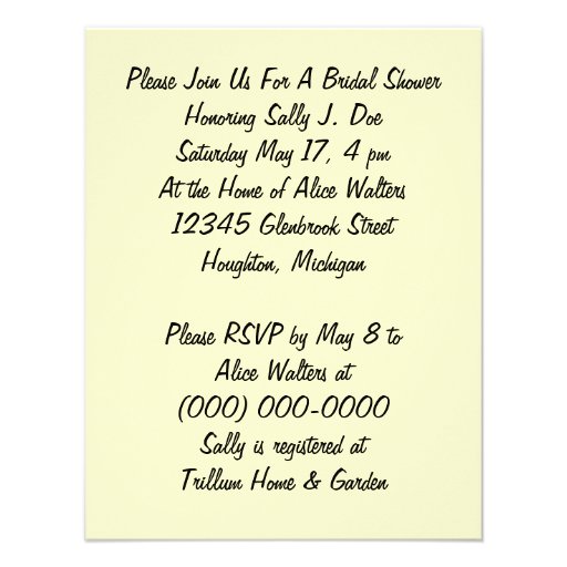 Vintage Rain Shower Party Announcement Invitation