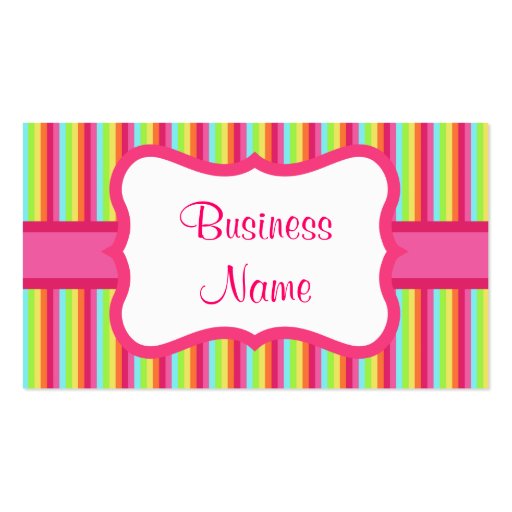Vintage Rainbow Business Card (front side)