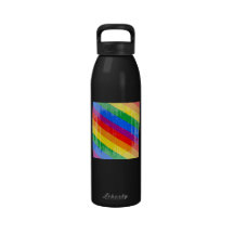 Vintage Rainbow Stripes Reusable Water Bottles