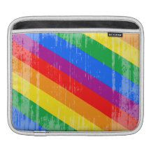 Vintage Rainbow Stripes Sleeve For iPads