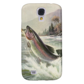Vintage Rainbow Trout  Fish Fisherman Fishing Samsung Galaxy S4 Case