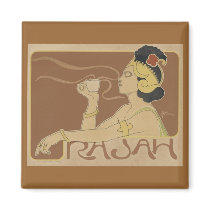 Vintage Rajah Coffee Ad - Magnet by dchaddad Vintage Rajah Coffee Ad - Magnet
