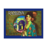 Vintage Ramona Memories Lemons Label Post Card