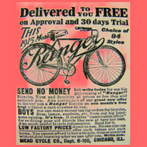 "Vintage Ranger Bicycle Ad"  Men's T-Shirt