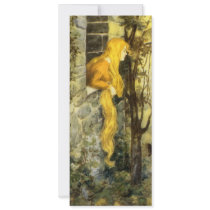 Vintage Rapunzel. Princess with Long Blonde Hair