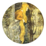 Vintage Rapunzel. Princess with Long Blonde Hair